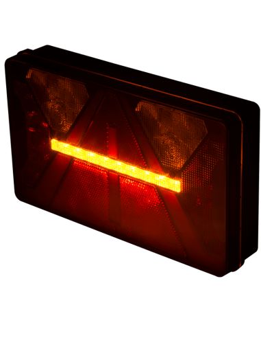 Piloto Trasero rectangular LED con triangulo Strada 12V 24V Horpol | LeonLeds