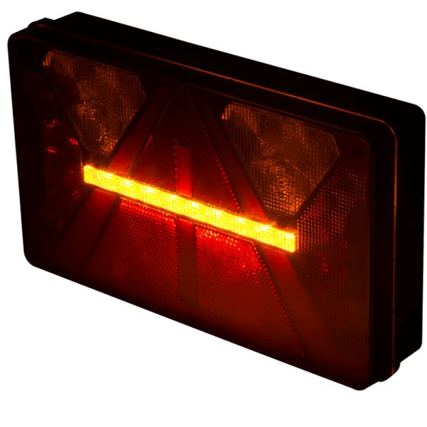 Piloto Trasero rectangular LED con triangulo Strada 12V 24V Horpol | LeonLeds