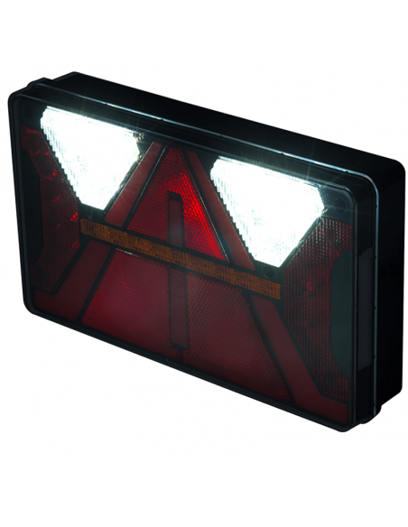 Piloto Trasero rectangular LED con triangulo Strada 12V 24V Horpol | LeonLeds