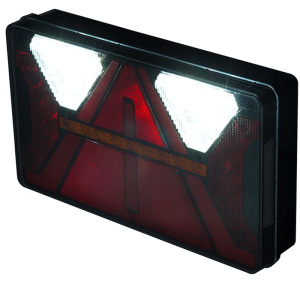 Piloto Trasero rectangular LED con triangulo Strada 12V 24V Horpol | LeonLeds