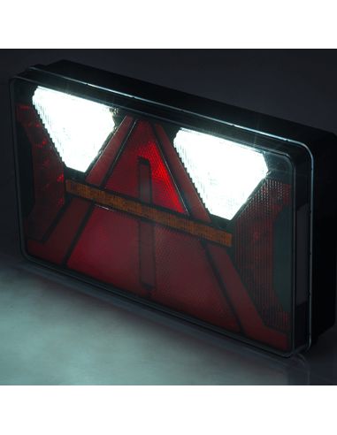 Piloto Trasero rectangular LED con triangulo Strada 12V 24V Horpol | LeonLeds