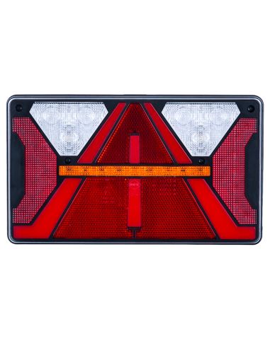 Piloto Trasero rectangular LED con triangulo Strada 12V 24V Horpol | LeonLeds