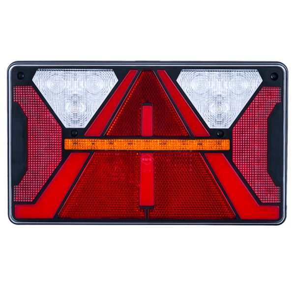 Piloto Trasero rectangular LED con triangulo Strada 12V 24V Horpol | LeonLeds