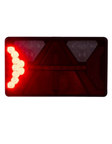 Lanterna traseira LED retangular com triângulo Strada 12V 24V Horpol | leonleds