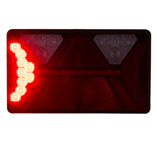 Piloto Trasero rectangular LED con triangulo Strada 12V 24V Horpol | LeonLeds