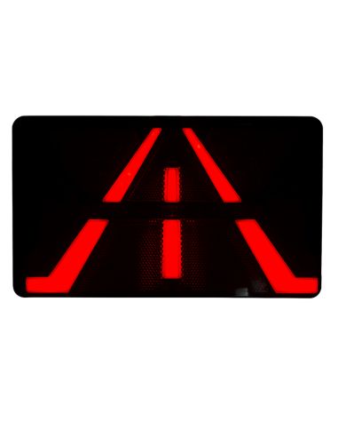 Lanterna traseira LED retangular com triângulo Strada 12V 24V Horpol | leonleds