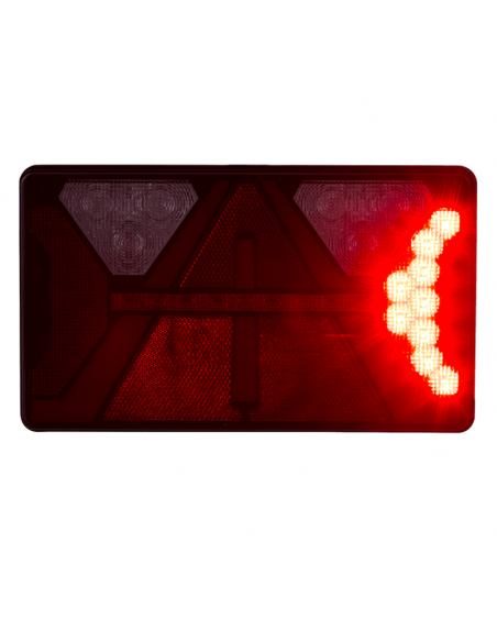 Piloto Trasero rectangular LED con triangulo Strada 12V 24V Horpol | LeonLeds