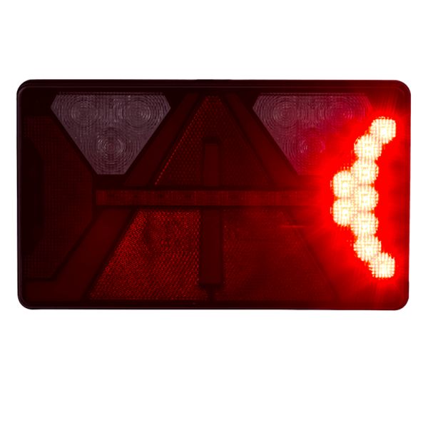 Piloto Trasero rectangular LED con triangulo Strada 12V 24V Horpol | LeonLeds