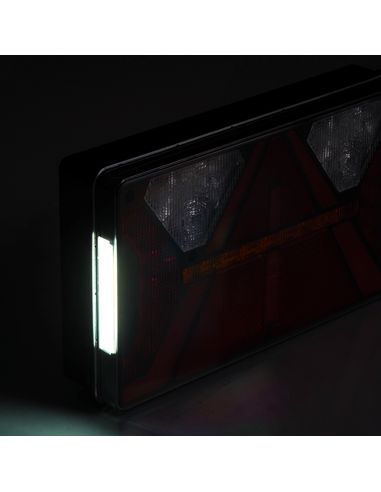 Piloto Trasero rectangular LED con triangulo Strada 12V 24V Horpol | LeonLeds