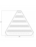 Dimensiones Piloto trasero LED con forma de triangulo con 7 Funciones - Luz de Matricual Latera 12V 24V W244 | LeonLeds