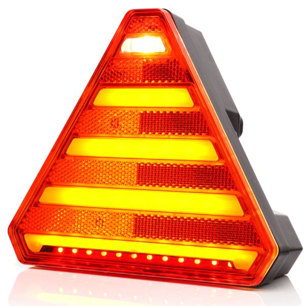 Piloto trasero LED con forma de triangulo con 7 Funciones - Luz de Matricula Lateral 12V 24V W244 Was | LeonLeds