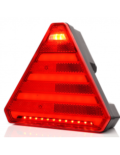Piloto trasero LED con forma de triangulo con 7 Funciones - Luz de Matricual Latera 12V 24V W244 Was | LeonLeds