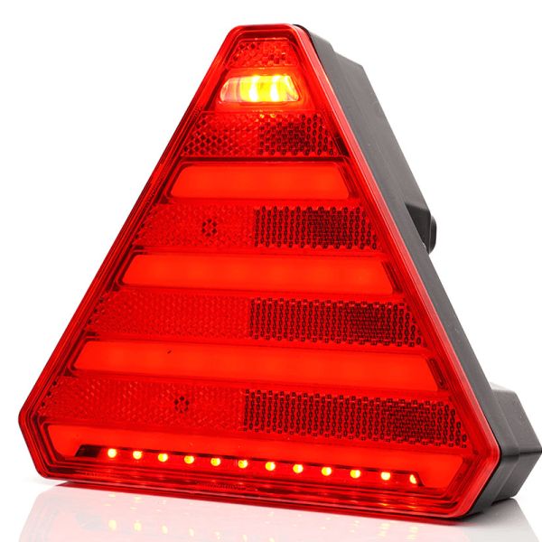 Piloto trasero LED con forma de triangulo con 7 Funciones - Luz de Matricual Latera 12V 24V W244 Was | LeonLeds