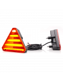 Piloto trasero LED con forma de triangulo con 7 Funciones - Luz de Matricual Latera 12V 24V W244 | LeonLeds