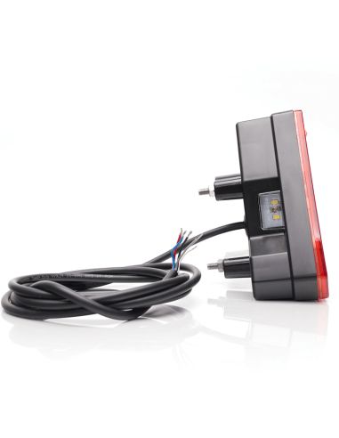 Luz traseira de LED de 7 funções em forma de triângulo - luz de placa de licença lateral 12V 24V W244 | leonleds