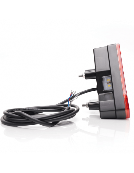 Luz traseira de LED de 7 funções em forma de triângulo - luz de placa de licença lateral 12V 24V W244 | leonleds