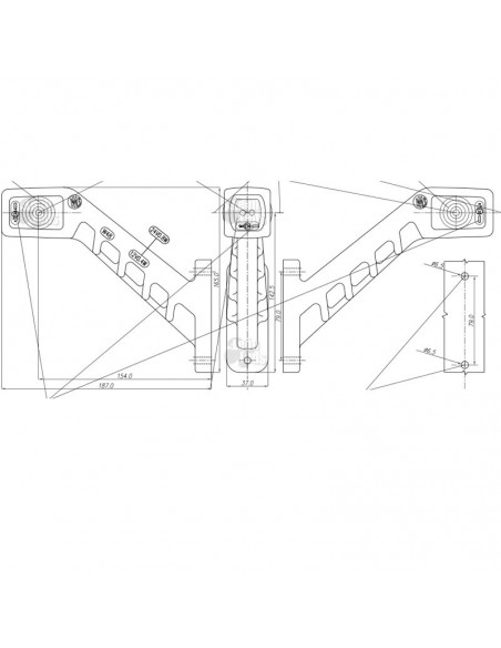 Dimensiones Galibo LED con tulipas transparentes Largo 3 Funciones W48 IP68 valido para 12V y 24V Was W48 | LeonLeds