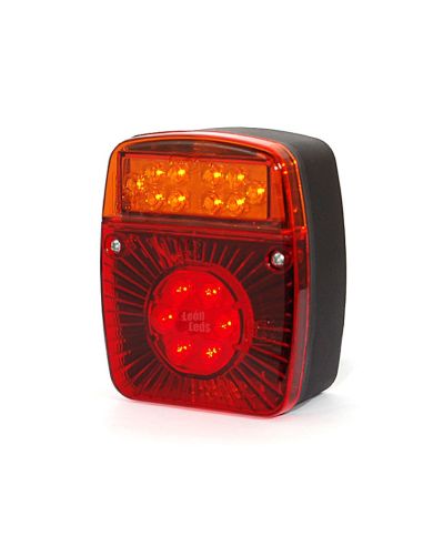 Piloto trasero LED barato economico con 4 funciones rectangular para remolque de coche carro agrícola | LeonLeds Iluminación