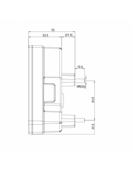 Dimensiones Piloto trasero LED con forma de triangulo con 7 Funciones - Luz de Matricual Latera 12V 24V W244 | LeonLeds