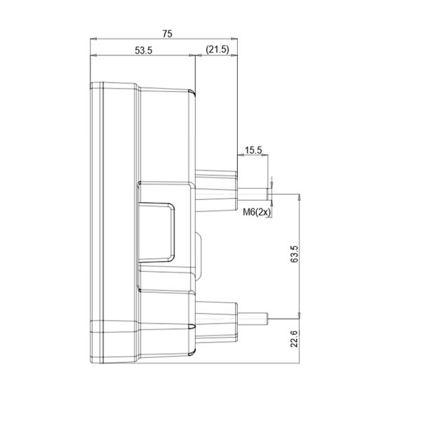 Dimensions Feu arrière à DEL en forme de triangle à 7 fonctions - Feu d'immatriculation latéral 12V 24V W244 | leonleds