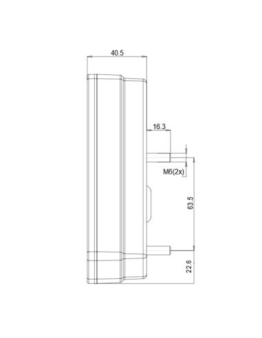 Dimensões Lanterna traseira LED em forma de triângulo com 6 funções - 12V 24V - W244 Was | leonleds