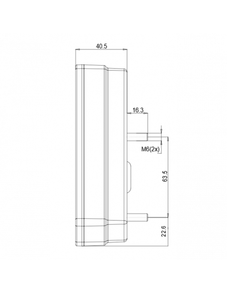 Dimensions Feu arrière à DEL en forme de triangle à 6 fonctions - 12V 24V - W244 Was | leonleds