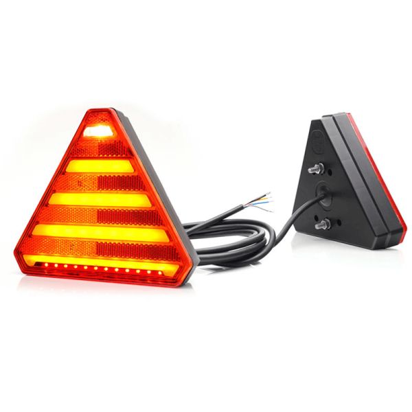 Piloto trasero LED con forma de triangulo con 6 Funciones - 12V 24V - W244 Was | LeonLeds