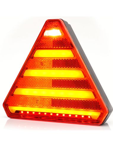 Feu arrière LED en forme de triangle avec 6 fonctions Was