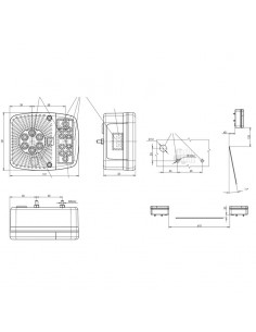 Piloto trasero LED barato economico con 4 funciones rectangular para remolque de coche carro agrícola | LeonLeds Iluminación 2