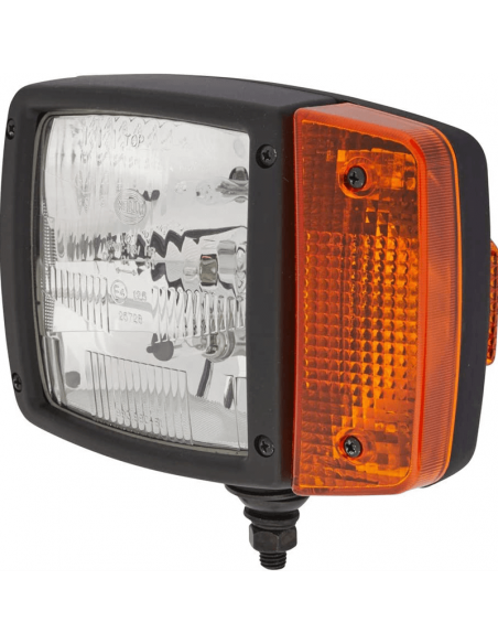 Faro Delantero con soporte inferior 12V Posición, Luz de Carretera, Cruce e Intermitente Hella 1SA 996 120-011 | LeonLeds