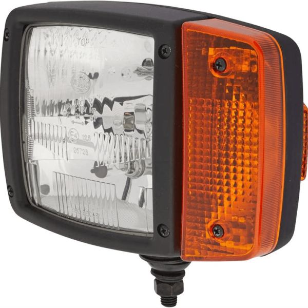 Faro Delantero con soporte inferior 12V Posición, Luz de Carretera, Cruce e Intermitente Hella 1SA 996 120-011 | LeonLeds