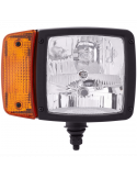 Faro Delantero con soporte inferior 12V Posición, Luz de Carretera, Cruce e Intermitente Hella 1SA 996 120-021 | LeonLeds