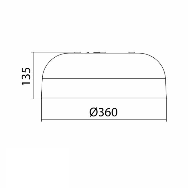 Dimensions du plafonnier rond Tokio 3xE2