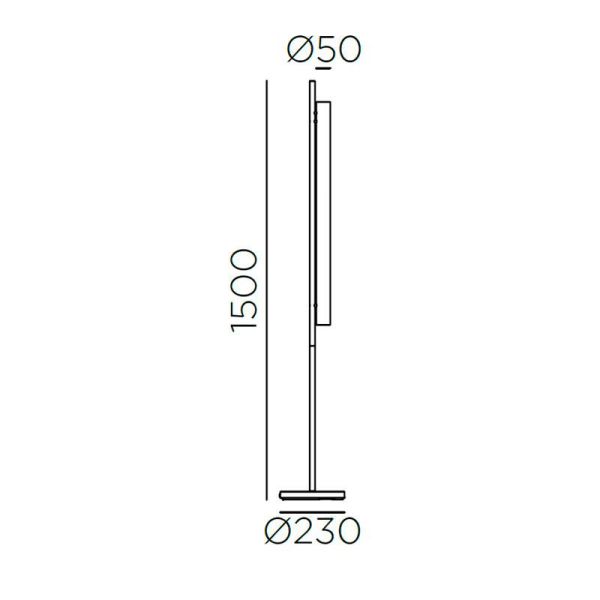 Lampadaire LED Oslo 3000k mesures