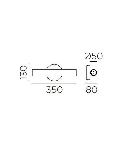Mesures de l'applique murale LED en cristal d'Oslo