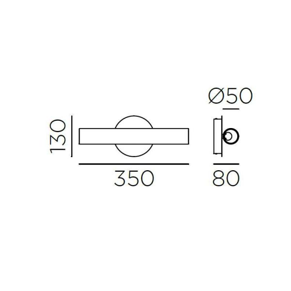 Mesures de l'applique murale LED en cristal d'Oslo