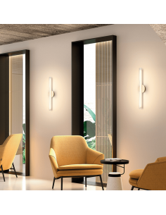 Aplique de pared LED de cristal Oslo dorado 2