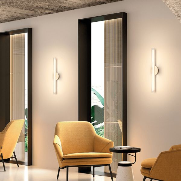 Aplique de pared LED de cristal Oslo dorado ambiente