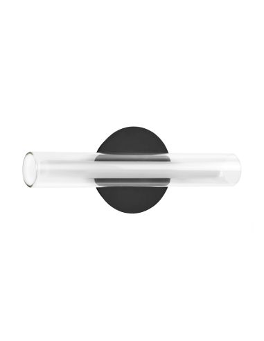 Aplique de pared LED de cristal Oslo negro