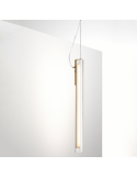 Lámpara colgante LED vertical Oslo latón MDC