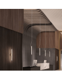 Lámpara colgante LED vertical Oslo ambiente