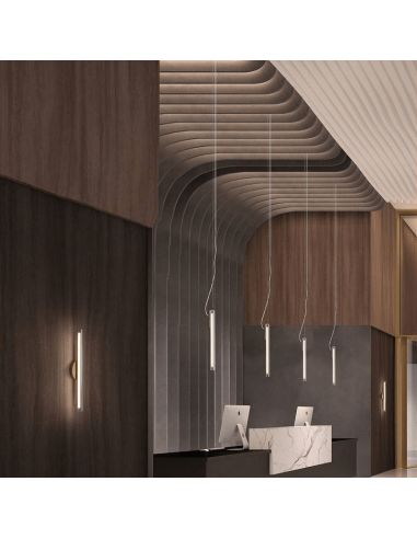 Lámpara colgante LED vertical Oslo ambiente