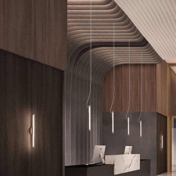 Lámpara colgante LED vertical Oslo ambiente