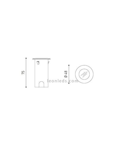 Baliza empotranle de suelo Step de ArkosLight 1W | LeonLeds Iluminación