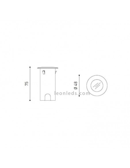 Baliza empotranle de suelo Step de ArkosLight 1W | LeonLeds Iluminación