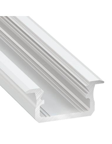 Perfil Empotrable para Tiras LED de Aluminio -Tipo B- 2M Blanco | LeonLeds