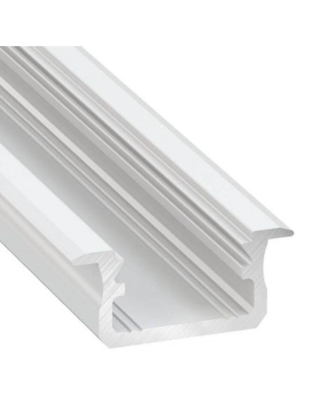 Perfil de Alumínio Rebaixado para Faixas de LED -Tipo B- 2M Branco | leonleds