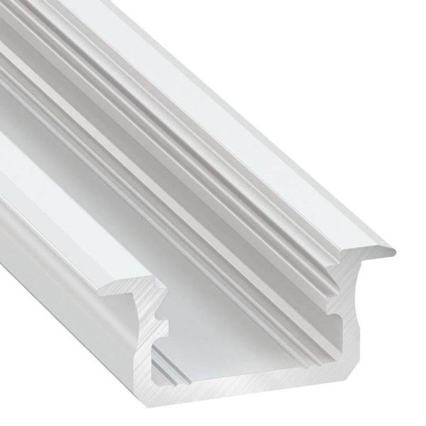 Perfil Empotrable para Tiras LED de Aluminio -Tipo B- 2M Blanco | LeonLeds