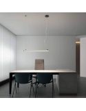 Lámpara colgante LED Oslo de metal y cristal negra pequeña ambiente