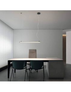 Lámpara colgante LED Oslo de metal y cristal negra pequeña 2